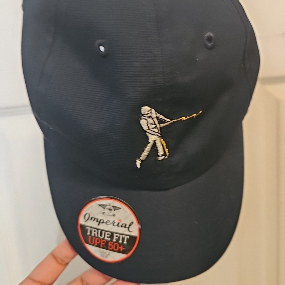 Imperial Star Black Cap with Embroidered Design